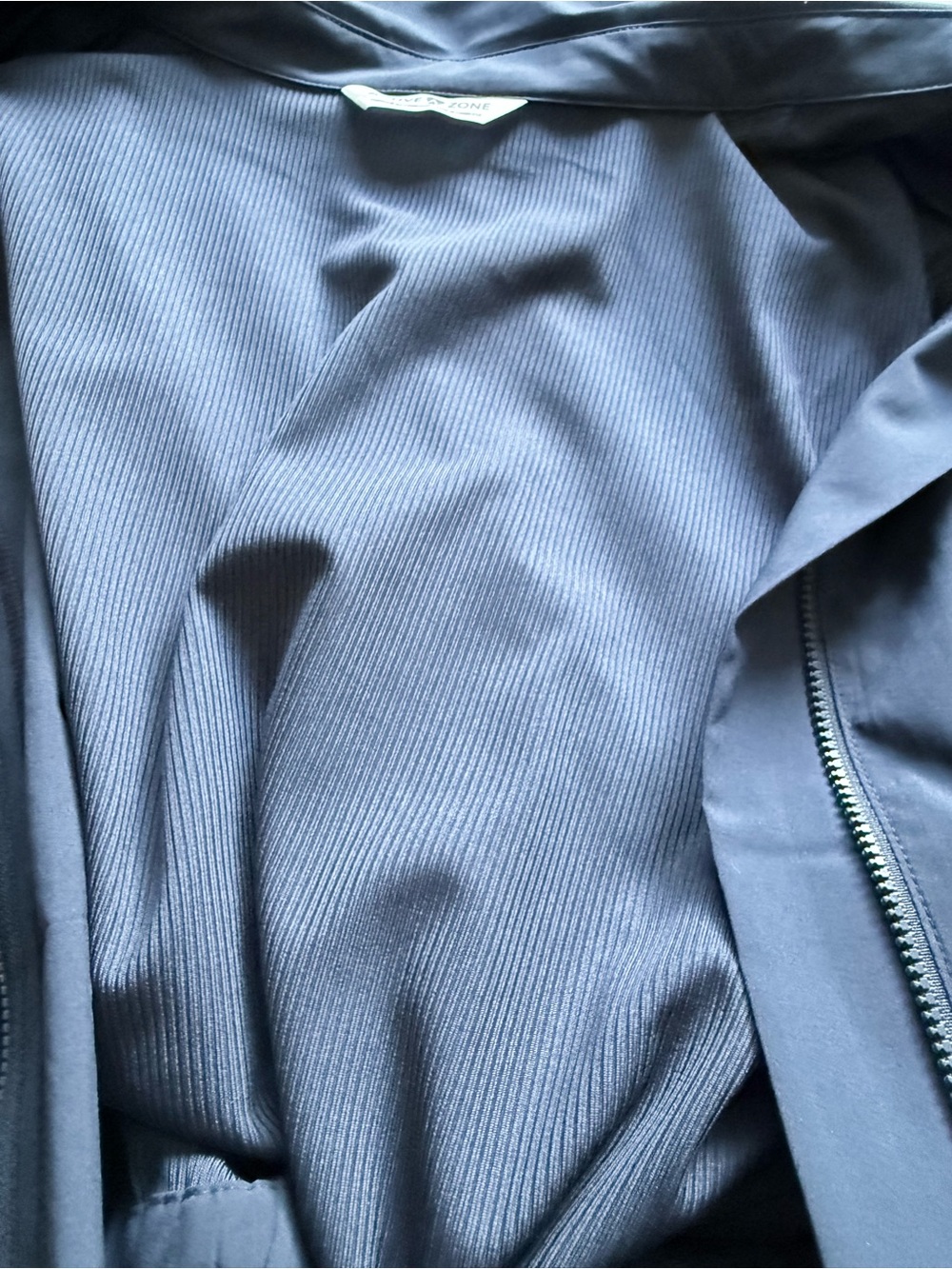 Active Zone Jumpsuit. Navy Size 1x - back has elastic waist - Picture 13 of 15